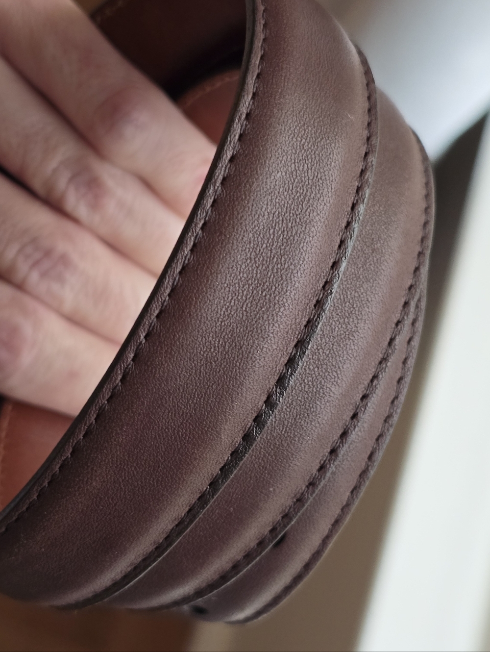 Coach leather belt brown LARGE - Picture 4 of 7